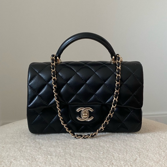 ✨Chanel Mini Classic Flap Bag with Top Handle - Picture 4 of 9
